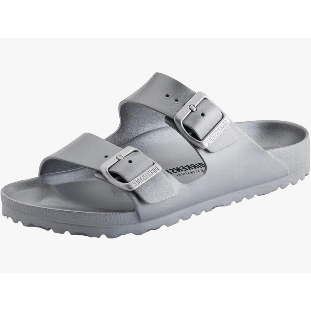 Birkenstock Arizona EVA Silver Sandals Mens 6 Womens 8 Narrow Fit 1003491